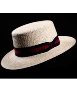 Original Panamahut aus Ecuador Boater -  Kreissäge Florentiner - Höchste... - $169.00