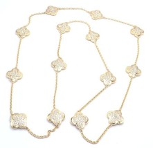 Authentic Van Cleef &amp; Arpels 18k Yellow Gold Diamond Pure Alhambra Long ... - £74,315.30 GBP