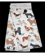 Aurora 2 Varied Dogs Names Textured Cotton Pique 16&quot; x 28&quot; Kitchen Towel... - $23.31 CAD