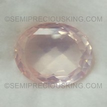 Natural Rose Quartz Oval Fancy Checkerboard Cut Baby Rose Pink Color FL Clarity  - £114.77 GBP