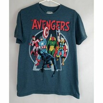 Marvel Comics Men&#39;s Grayish Blue Marvel Avengers Graphic T-Shirt Size Me... - $11.09
