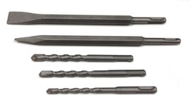5 Pc HAMMER DRILL BIT SET SDS Plus Masonry Concrete Bull Point Flat Chis... - $10.99