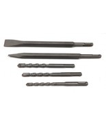 5 Pc HAMMER DRILL BIT SET SDS Plus Masonry Concrete Bull Point Flat Chis... - $201.03 MXN