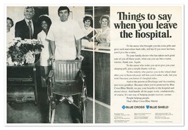 Print Ad Blue Cross Blue Shield Things to Say Vintage 1972 2-Page Advertisement - £9.89 GBP