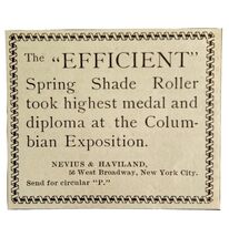 Shade Roller Columbian Exposition 1894 Advertisement Victorian Home ADBN... - €8,57 EUR