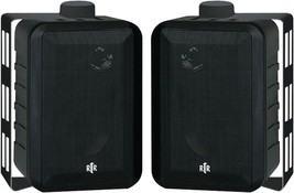 Black Indoor/Outdoor 3-Way Speakers From Bic America, Model Number Bicrtrv442. - £51.78 GBP