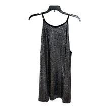 Torrid Women’s Plus Size 2 Black Silver Metallic Tank Top Keyhole Back P... - $21.60