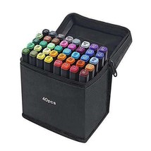 Menge 40 Sketch Stifte PATHOS INDIA Verschiedene Farben Doppel Spitzen Künstler - £59.18 GBP