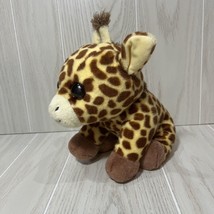 Ty beanie boos giraffe plush peaches VelveTY medium 8-9&quot; brown feet eyes - £15.56 GBP