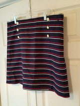 Tommy Hilfiger Ladies Size 16 Red, White &amp; Blue Striped Skirt (NEW) - £31.10 GBP