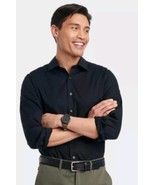 Men&#39;s XXL Goodfellow &amp; Co Black Standard Button Down Collared Long Sleev... - $18.46 CAD