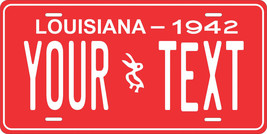 Louisiana 1942 License Plate Personalized Custom Car Bike Motorcycle Moped Tag - £8.62 GBP+
