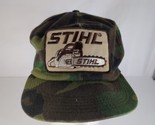 Vintage Stihl Chainsaws K Brand Camo Snapback Trucker Hat Cap Made In USA - $54.99