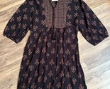 Knox Rose Bishop 3/4 Sleeve A-Line Dress Black XS Floral - $14.50