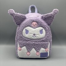 Loungefly Kuromi Mini Backpack Purple Fuzzy Sherpa NEW Sanrio - $69.30