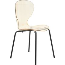 LeisureMod Dining Chair, Stackable Curved Back with Waterfall Edge Seat ... - $114.66
