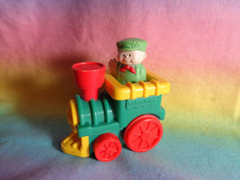 Vintage 1996 Fisher Price Inc. Train Locomotive with Conductor Figure - $6.91