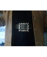 Vintage Boho Leather Belt With Mother Of Pearl Buckle France Size 30 - $526.45 MXN