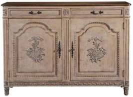 Sideboard French Louis XVI White Walnut, Pretty Hand Carved Wood - £1,988.69 GBP
