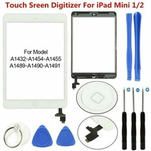 Replacement White Screen Digitizer For Ipad Mini 1 2 Touch Glass Ic Home Button - £17.57 GBP