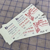 vintage ticket stubs Ballet Folklorico De Mexico 1983 Palacio De Bellas ... - $11.12