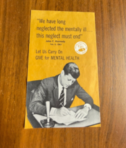 John F Kennedy Mental Health Brochure 1964 - £15.73 GBP