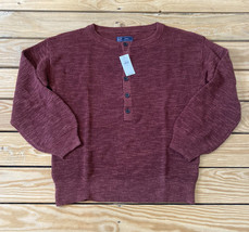 Gap NWT women’s half button knit sweater Size XS Red K6 - £10.19 GBP