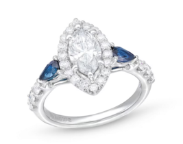 Vera Wang Love Marquise Cut Simulated Diamond Sapphire Women Engagement Ring - £49.06 GBP
