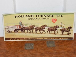 Vintage Holland Furnace Co. Holland Michigan Ink Blotter Advertisement - $276.80 MXN