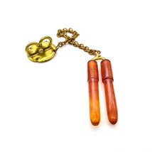 Root Beer Bakelite Snapette Button, Vintage Pin Type Specialty Mens Fashion - £53.36 GBP