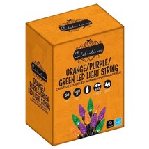 Halloween String Lights LED C6 12.25&#39; 50-ct Multicolored, Celebrations 3... - $13.85