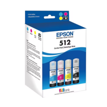 Epson T512 Cyan/Magenta/Yellow/Photo Black Standard Yield Ink Bottles (4-Pack) - £19.71 GBP