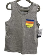 Tommy Bahama Tank Top Kids Size XS (4) Gray Surf Multicolor Graphic pock... - $14.01