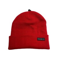 Yea.Nice Legend Knit Furnace Red Folded Beanie - £23.71 GBP