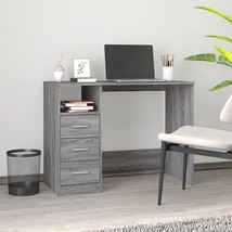 Desk with Drawers Grey Sonoma 102x50x76 cm Engineered Wood - £58.93 GBP