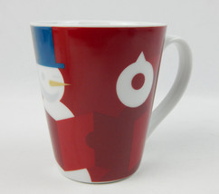 2012 Starbucks Christmas Red Snowman Coffee Mug VG Condition - $11.08