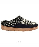 Dearfoams Total Comfort Diane Mixed Fairisle Slip On Clog Slipper Black NIB - $379.80 MXN