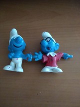 Vintage Peyo Schleich 1971 Judge Smurfs  PVC Figurine 1.5&quot; - £5.59 GBP