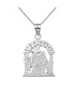 Sterling Silver Zodiac Astrological Virgo Maiden Wheat Shaft Pendant Necklace - £25.27 GBP - £42.93 GBP