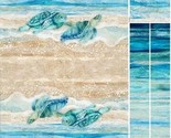 24&quot; X 44&quot; Panel Sea Turtles Canvas Bag Ocean Beach Cotton Fabric D762.76 - $11.97