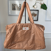 Vintage 70s 80s Bijoux Tan Puffy Bag Satchel Tote Purse Large - $944.22 MXN