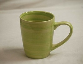 Royal Norfolk Greenbrier Lime Green w Stripes Coffee Mug Tea Cup Dinnerware - £13.29 GBP
