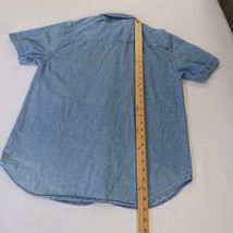 Vintage Bobbie Brooks Women's Blue Denim Short Sleeve Shirt Embroidery Chest 40" image 7