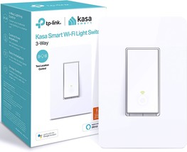 Kasa Smart 3 Way Switch Hs210, Needs Neutral Wire, 2.4Ghz Wi-Fi Light, White - £26.66 GBP