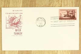 US Postal History Cover FDC 1956 Wildlife Conservation Wild Turkey Fond ... - $10.93