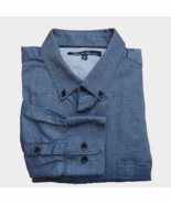 Kenneth Cole Mens Shirt Size Large Gray Button Down Long Sleeve New York - $15.93 CAD