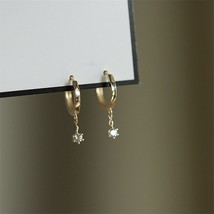 925 Silver Korean Version Small Zircon Earrings For Women Classic Fashion Weddin - £9.62 GBP