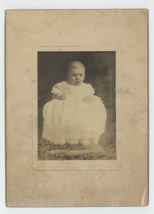 Antique Circa 1890s ID&#39;d Cabinet Card Adorable Baby Boy Named William Comphell - £7.46 GBP