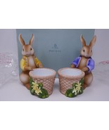 Partylite Bertie And Bea Bunny Rabbit Votive Candle Holders P7735 - $24.99