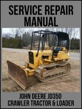 John Deere JD350 Crawler Tractor &amp; Loader Service Repair Manual SM2063 USB - $18.00